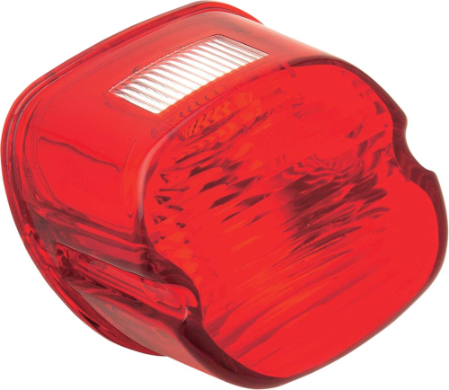 Drag Specialties - Drag Specialties Laydown Taillight Lens with Top Tag Window - Red - 12-0018C-BC446