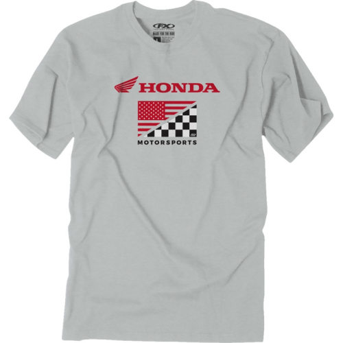 Factory Effex - Factory Effex Honda Flag T-Shirt - 27-87318 - Light Gray - 2XL