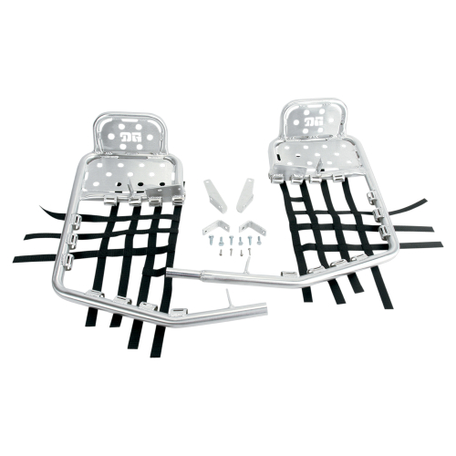 DG Performance - DG Performance HG Alloy Series Nerf Bars - Black Bar - Blue Web - 607-8450