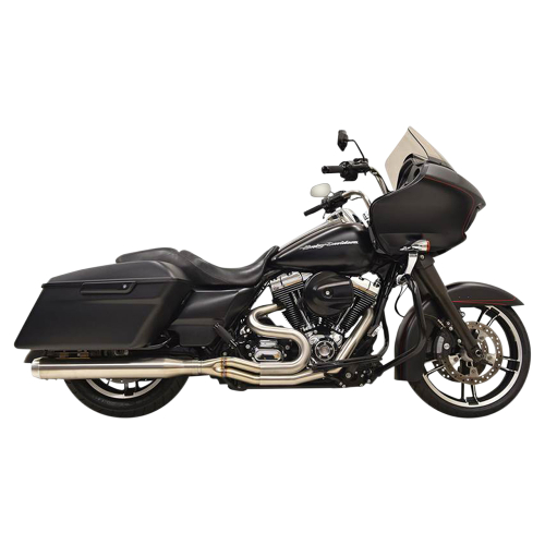 Bassani Manufacturing - Bassani Manufacturing Long Road Rage III Stainless 2-Into-1 Exhaust System - 4in. Straight Can - 1F18SS