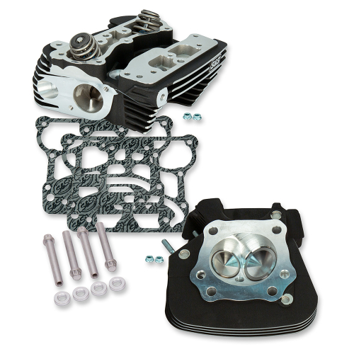 S&S Cycle - S&S Cycle Super Stock 91cc Cylinder Head Kit - .640in. Lift Springs - Wrinkle Black Powder-Coat - 900-0349