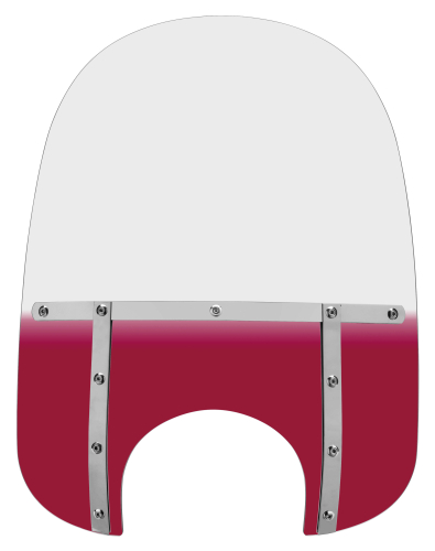 Memphis Shades - Memphis Shades Memphis Fats Windshield (9in. Cutout) - 21in. - Gradient Ruby - MEM3812