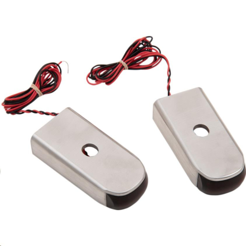 Alloy Art - Alloy Art Strut Mount LED Lights - Red Lens - Raw Finish - SSL-BR-3R