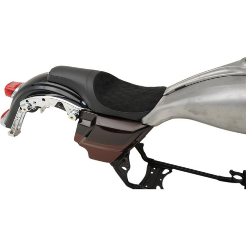 Drag Specialties - Drag Specialties Predator Seat - Suede Double Diamond Stitch - 0801-1074