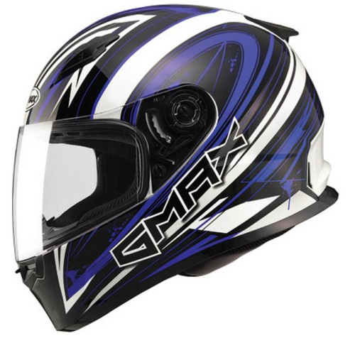 G-Max - G-Max FF49 Warp Helmet - G7491216 TC-2 - Warp White/Blue - Large