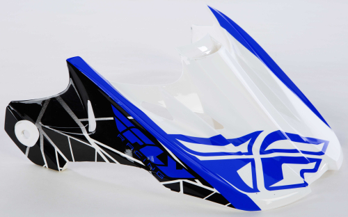 Fly Racing - Fly Racing Visor for Kinetic Crux Helmets - White/Black/Blue - 73-47904