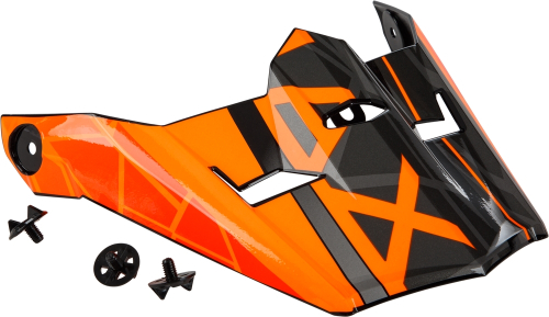 G-Max - G-Max Visor with Screws for MX-46 Mega Helmets - Black/Orange/Silver - XS-Sm - G046929