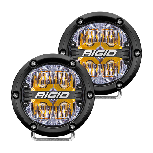 RIGID Industries - RIGID Industries 360-Series 4" LED Off-Road Fog Light Drive Beam w/Amber Backlight - Black Housing
