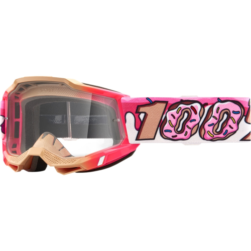 100% - 100% Accuri 2 Donut Youth Goggles - 50320-101-04 - Donut/Pink/White / Clear Lens - OSFM