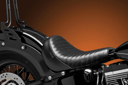 Le Pera - Le Pera Bare Bones Solo Seat Pillion Pad - Pleated Vinyl - LKS-007PPT