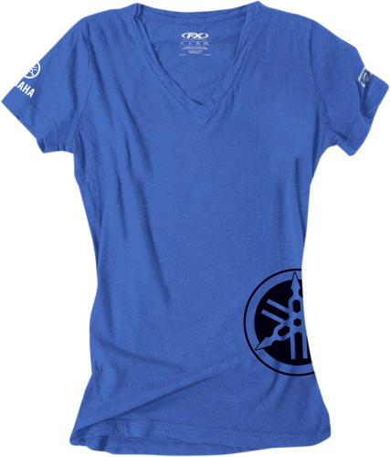 Factory Effex - Factory Effex Yamaha Womens V-Neck T-Shirt - 17-87240 - Royal Blue - Small