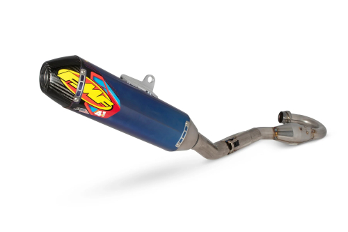 FMF Racing - FMF Racing Factory 4.1 RCT Full System - Blue Anodized Titanium - Carbon End Cap - 041613