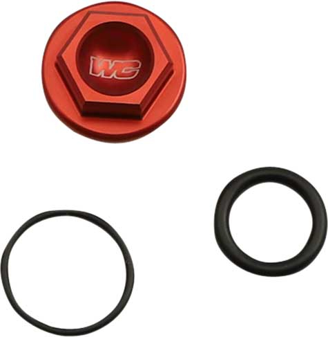 Works Connection - Works Connection Oil Filler Plug - Red - 24-011