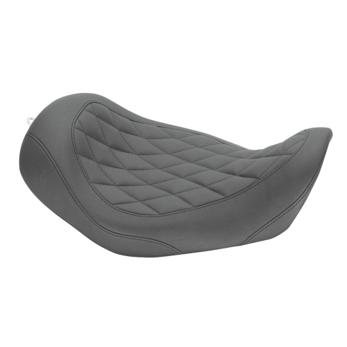 Mustang - Mustang Wide Tripper Solo Seat - Diamond Stitch - Black - 76704