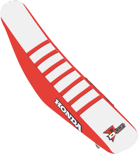 DCOR - DCOR Seat Cover - Red Sides - White Top with Red Ribs - 30-10-504