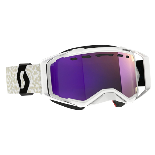 Scott USA - Scott USA Prospect Snowcross Goggles - 272846-1035316 - Racing Black/White/Purple Chrome Works Lens - OSFM