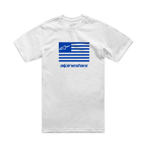 Alpinestars - Alpinestars Flag CSF T-Shirt - 1214-73130-2072-M - White/Blue - Medium