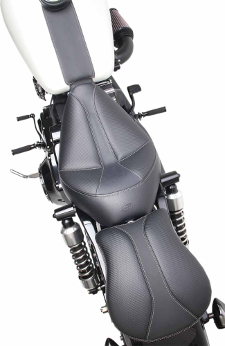Saddlemen - Saddlemen Dominator Solo Seat with Backrest Option - Smooth SaddleHyde - 896-04-0042