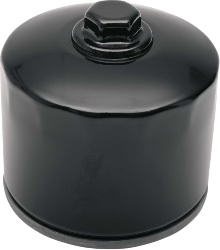 Drag Specialties - Drag Specialties Spin-On Oil Filter - Black with Nut - 14-0004BK