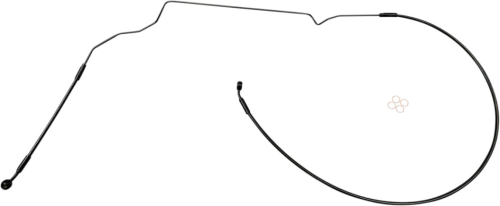 Magnum - Magnum XR Stainless Dot Brake Line Kit - +4in. / +6in. - Black with Black Fittings - SBB1419-35