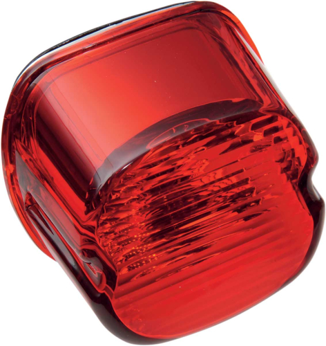 Drag Specialties - Drag Specialties Laydown Taillight Lens with No Tag Window - Red - 12-0416A