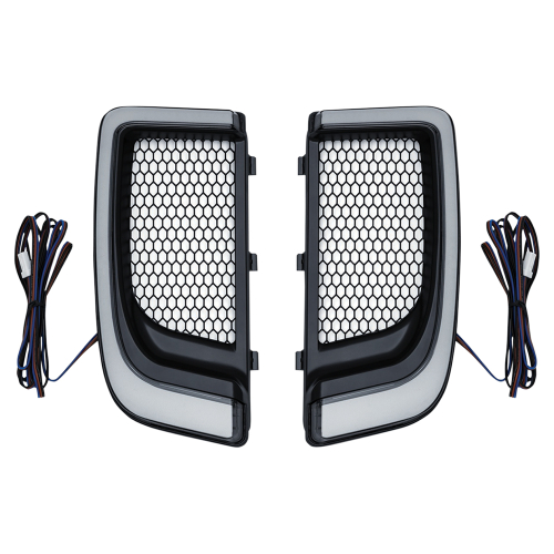 Kuryakyn - Kuryakyn Tracer LED Fairing Lower Grills - Black - 5064