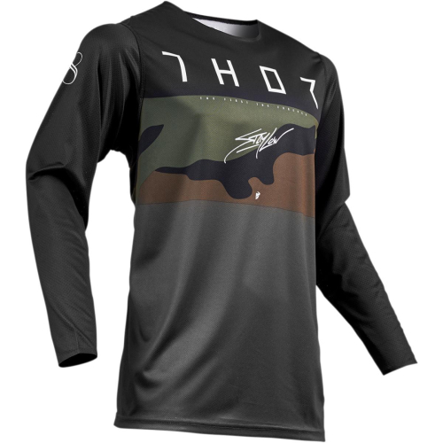 Thor - Thor Prime Pro Fighter Jersey - 2910-4851 - Charcoal/Camo - X-Large