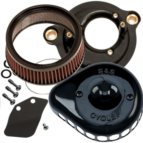 S&S Cycle - S&S Cycle Mini Teardrop Stealth Air Cleaner Kit - Gloss Black - 170-0436B