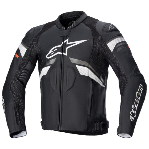 Alpinestars - Alpinestars GP Plus R V3 Rideknit Leather Jacket - 31003211258 - Black/White - 58