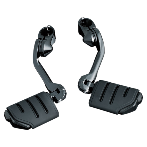 Kuryakyn - Kuryakyn Trident Dually Pegs Tour-Tech Adjustable Cruise Mounts - Long Arm - Gloss Black - 7584