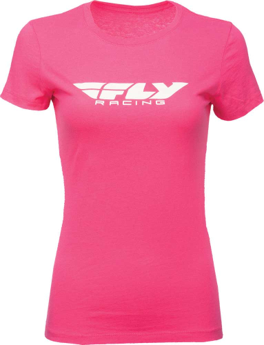 Fly Racing - Fly Racing Corporate Womens T-Shirt - 356-0378L - Raspberry - Large