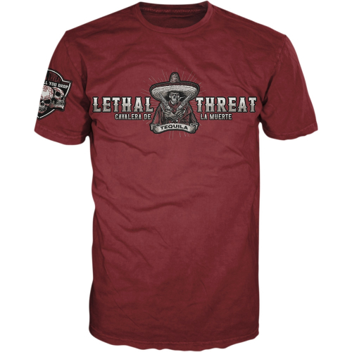 Lethal Threat - Lethal Threat Vintage Velocity Bandido Tequila T-Shirt - VV40161-4XL - Red - 4XL