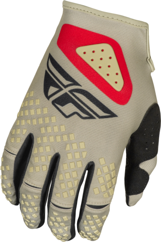Fly Racing - Fly Racing Kinetic Sym Gloves - 378-410L - Gray/Red/Black - Large