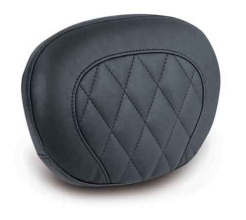 Mustang - Mustang Passenger Backrest Pad - Diamond Stitch - Black - 76818