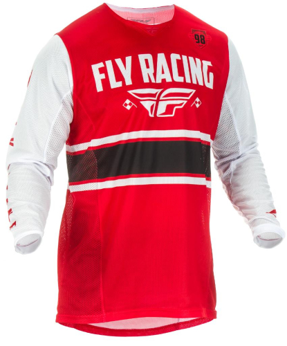 Fly Racing - Fly Racing Kinetic Mesh Era Jersey - 372-322X - Red/White/Black - X-Large