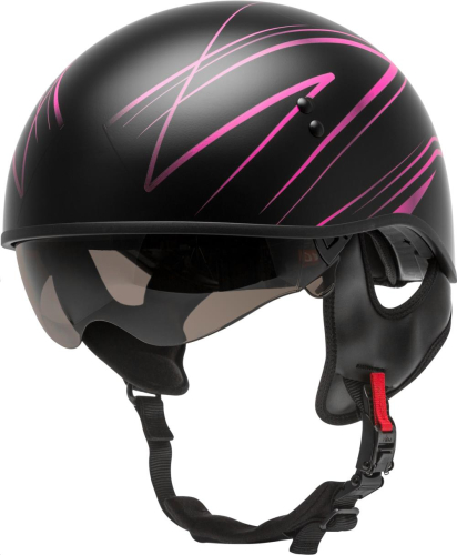 G-Max - G-Max HH-65 Naked Torque Helmet - H1651343 - Matte Black/Pink - X-Small