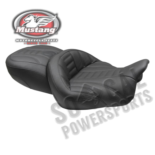 Mustang - Mustang Super Touring Seat - Black with Stitching - 79598