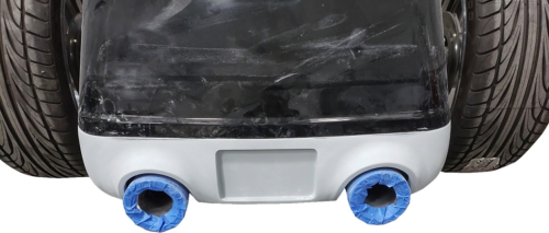 Paul Yaffe Originals - Paul Yaffe Originals Pro Street Trike Rear Fender Kit with Black License Frame, Dual Exhaust Outlets - FPSFK-N-DO-B