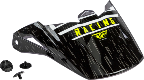 Fly Racing - Fly Racing Visor for K120 Helmets - Black/White/Hi-Vis - YS-2X - 73-88173
