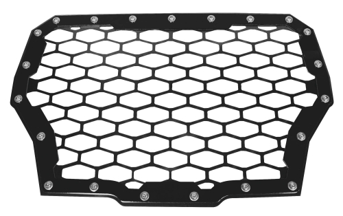 ModQuad - ModQuad Front Grill - 2 Panel - Black/Black - RZR-FG-T-BBLK