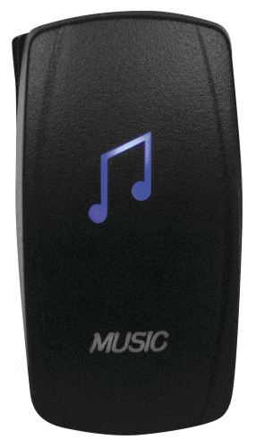 Dragonfire Racing - Dragonfire Racing Laser Etch Dual LED Switch - Music On/Off - Blue - 04-0056