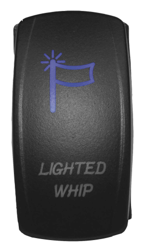 Dragonfire Racing - Dragonfire Racing Laser Etch Dual LED Switch - Whip On/Off - Blue - 04-0072