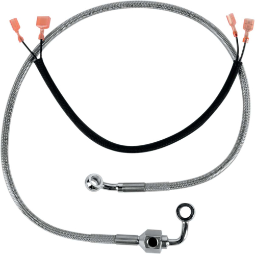 Drag Specialties - Drag Specialties Standard Length Rear Stainless Steel Brake Line Kit - Clear - 640320