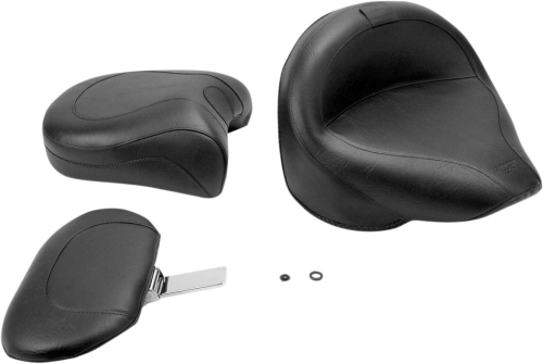 Mustang - Mustang Wide Touring Two-Piece Seat with Driver Backrest - Vintage - 79221