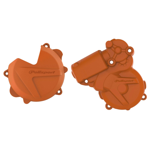 Polisport - Polisport Clutch/Ignition Cover Kit - Orange - 90967