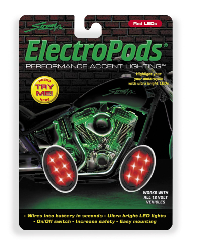 Street FX - Street FX Electropods Oval Lightpod - Red/Black - 1042517