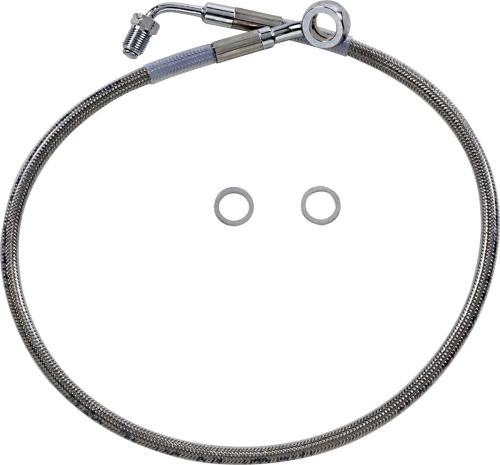 Drag Specialties - Drag Specialties Extended Stainless Steel Front Brake Line Kit - Clear Coated - 25-1/2in. - 1741-5826