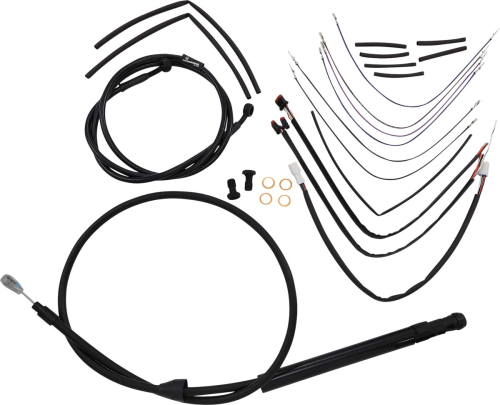 Burly Brand - Burly Brand Handlebar Cable/Line Install Kits - Black - B30-1260