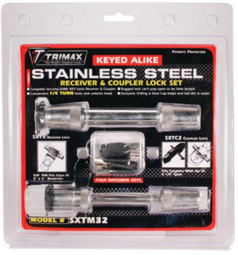 Trimax - Trimax Premium Coupler Lock - Keyed-Alike Stainless Steel Lock Set - SXTM32