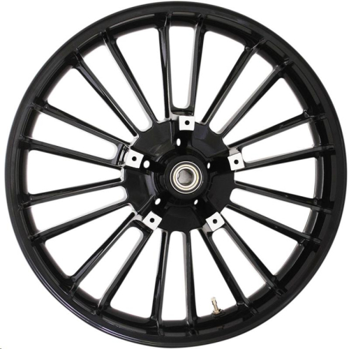 Coastal Moto - Coastal Moto Precision Cast Atlantic 3D Front Wheel - 21in. x 3.5in. - Solid Black - 3D-ATL213SB07